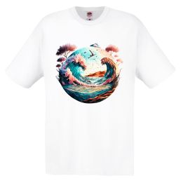 Тениска с морски вълни, дизайн море