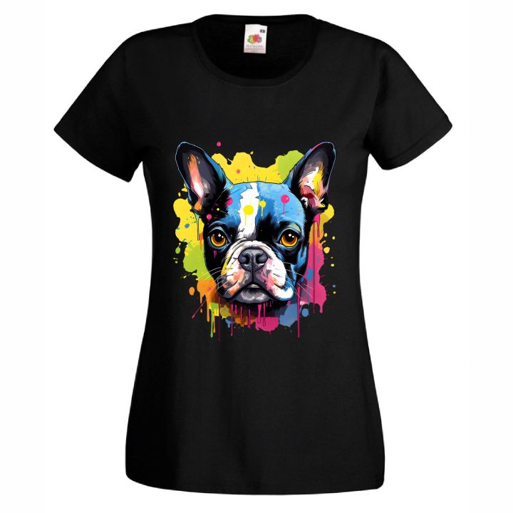 Тениска с куче Boston Terrier