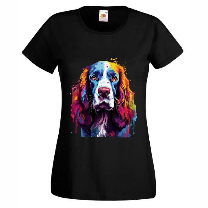 Тениска с куче English springer spaniel