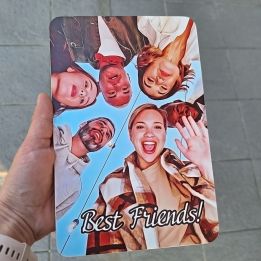 Маслен ефект Цветна снимка върху дърво - уникален подарък за кумове