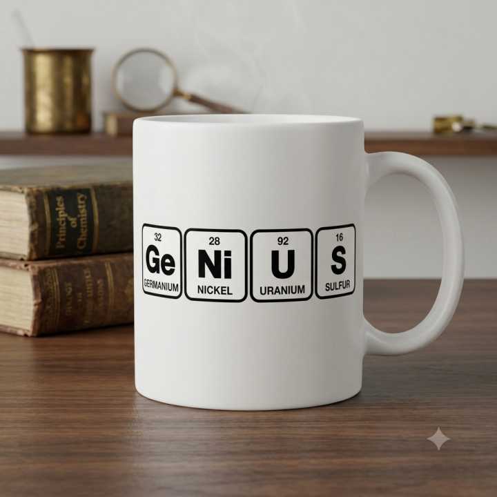 Чаша за гений Genius - подарък за умници, гении, умни приятели