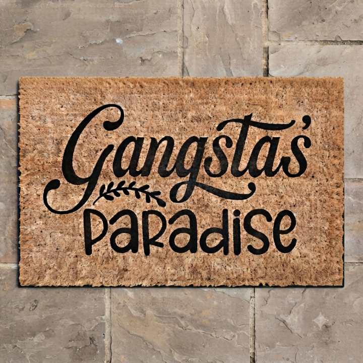 Изтривалка с надпис Gangsta's paradise
