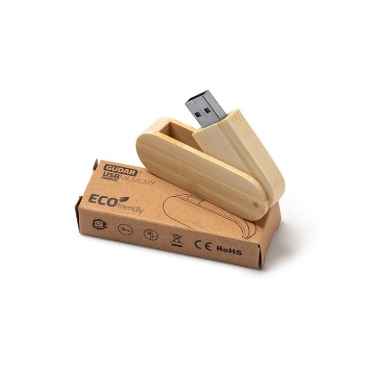 Бамбукови флашки с лого 16 GB