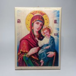 Дева Мария с Младенеца - дървена икона за подарък